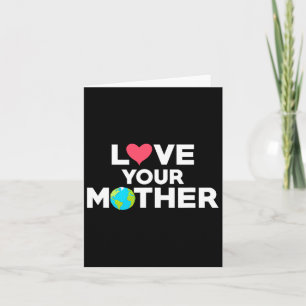 Tarjeta Ama a tu Madre Tierra Hipster Hippie Ecológico