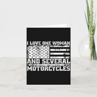 Tarjeta Ama a una mujer y varias motocicletas divertido mo