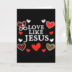Tarjeta Ama Como Jesús Dios Día de San Valentín Hombres Cr