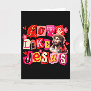 Tarjeta Ama Como Jesús Dios Religioso Cristiano San Valent