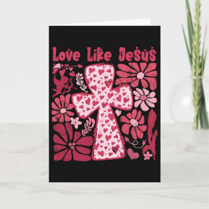 Tarjeta Ama Como Jesús Negro Boho Moderno Religioso Dios C