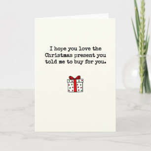 Tarjeta Ama El Regalo De Navidad Que Me Dijiste Que Compra