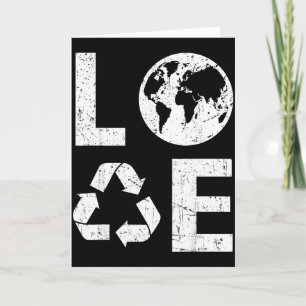 Tarjeta Ama la Tierra y Recicla Reciclaje