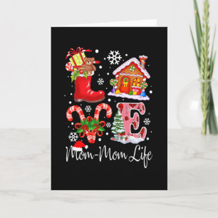 Tarjeta Ama la vida de Mom-mom en Navidad - Regalo de abue