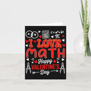 Tarjeta Ama las Matemáticas Feliz Día de San Valentín Prof