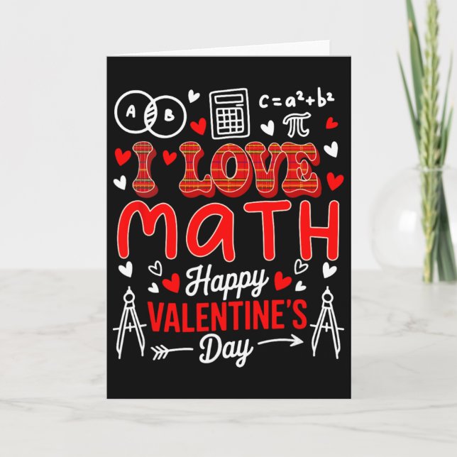 Tarjeta Ama las Matemáticas Feliz Día de San Valentín Prof (Anverso)