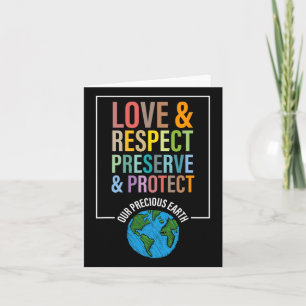 Tarjeta Ama Respeta Preserva Protege Nuestro Precioso Tier