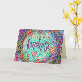 Tarjeta Amabilidad Bonito Inspiradora Floral Whimsical