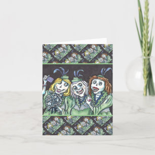 Tarjeta AMABLE CREEPY ZOMBIE BRIDESMAIDS SELFIE Blank