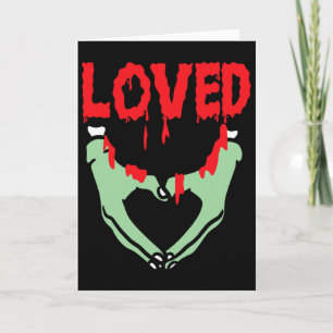 Tarjeta Amado humor gótico San Valentín Halloween corazón
