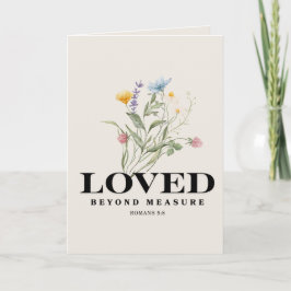 Tarjeta Amado sin medida – Romanos 5:8 Biblia Cristiana