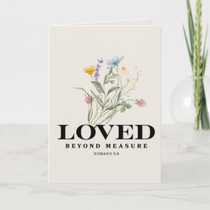 Tarjeta Amado sin medida – Romanos 5:8 Biblia Cristiana