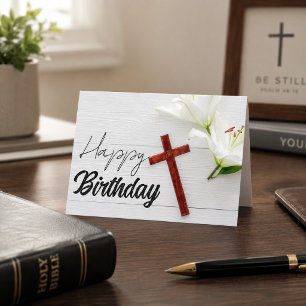Tarjeta Amado versículo Biblia Cruz Rústica Cristiana