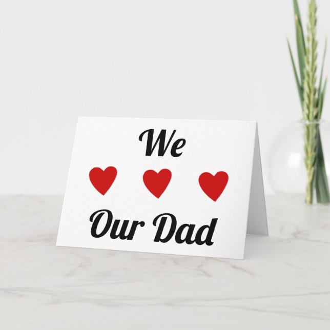 Tarjeta Amamos a DAD | Love DAD | Feliz Día del Padre (Anverso)