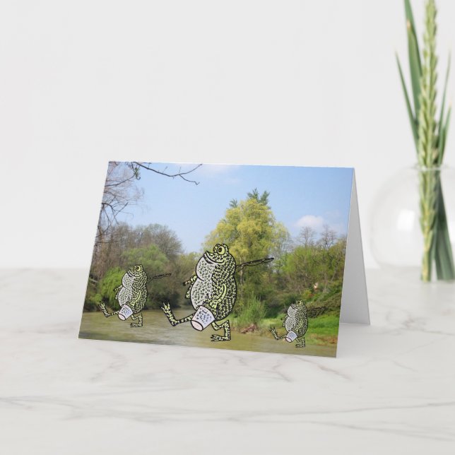 Tarjeta ¡Amamos el pescar! (Anverso)