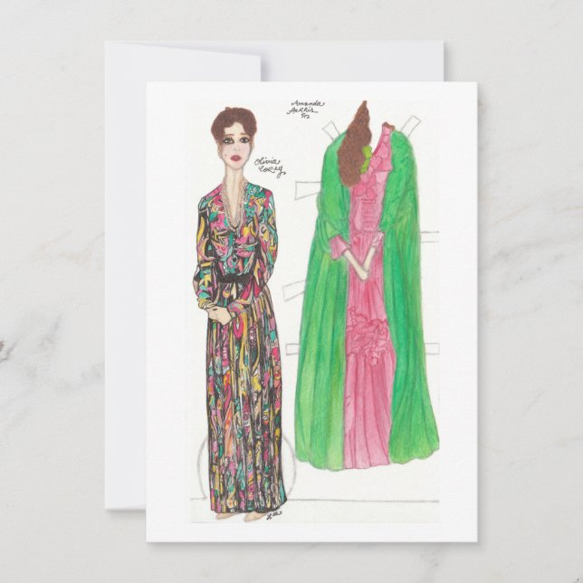 Tarjeta Amanda Paper Doll (Anverso)