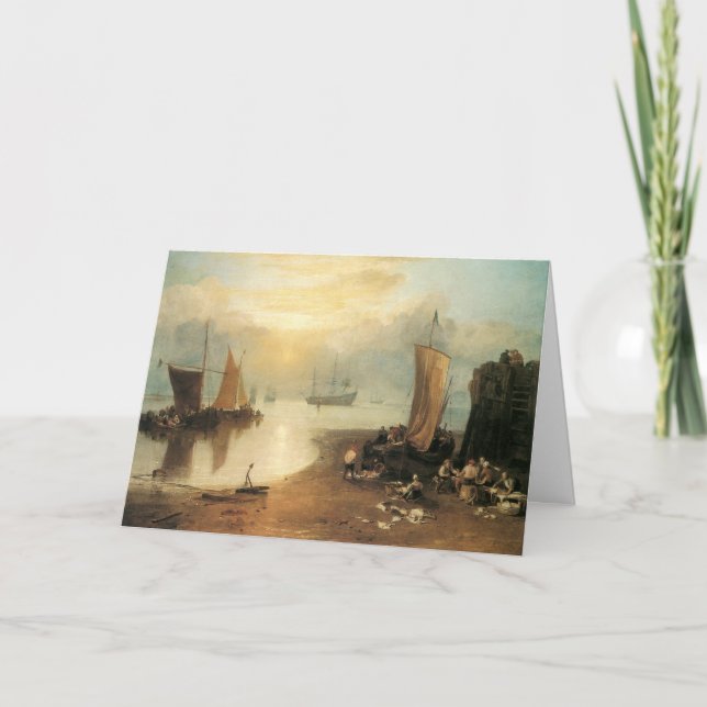 Tarjeta Amanecer a través del vapor de Joseph Turner (Anverso)