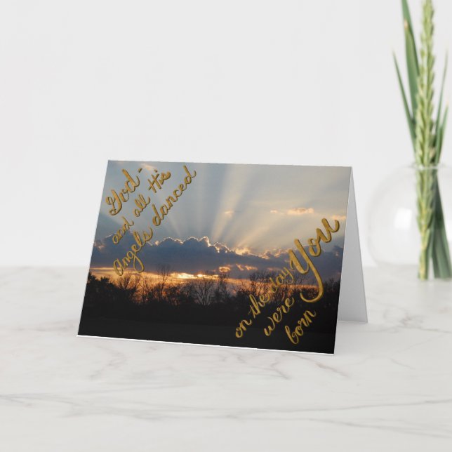 Tarjeta Amanecer de cumpleaños (Anverso)