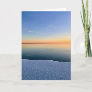 Tarjeta Amanecer de enero sobre el lago Michigan