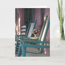 Tarjeta Amanecer de rosas rosadas - Viñedo de Martha