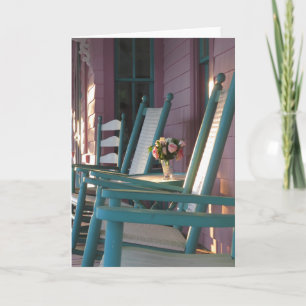 Tarjeta Amanecer de rosas rosadas - Viñedo de Martha