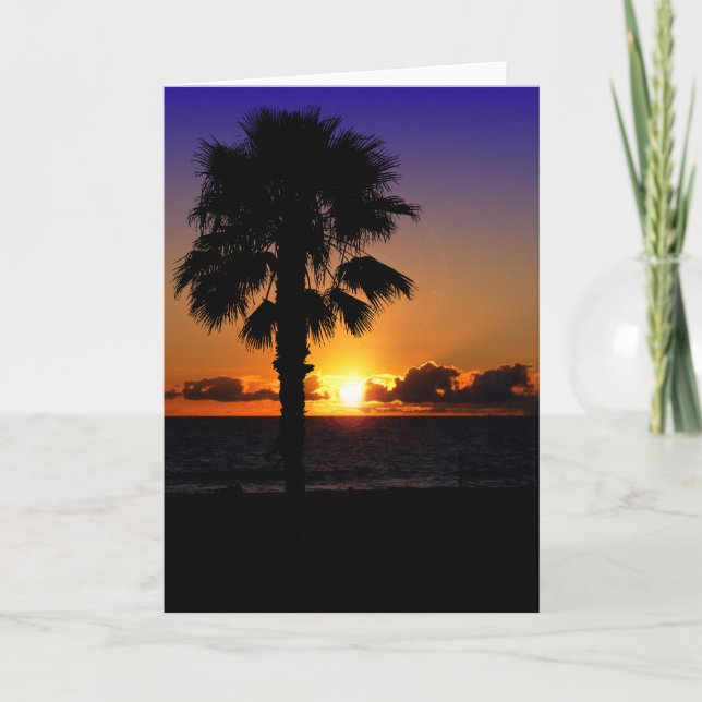 Tarjeta Amanecer del Océano Pacífico (Anverso)