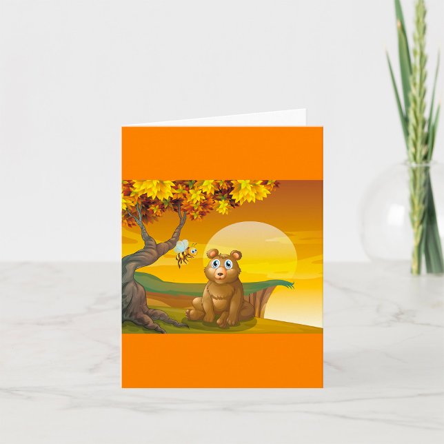 Tarjeta Amanecer del oso marrón (Subido por el creador)