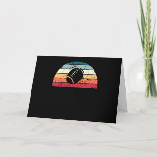 Tarjeta Amanecer deportivo vintage Rugby atardecer