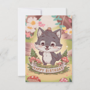 Tarjeta Amanecer digital Dreamy Wolf