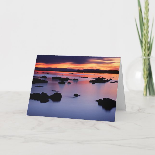 Tarjeta Amanecer en Black Point de Mono Lake (Anverso)