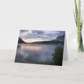 Tarjeta Amanecer en el lago Swiftcurry I