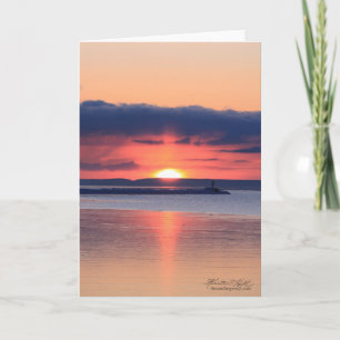 Tarjeta Amanecer en el rompeolas