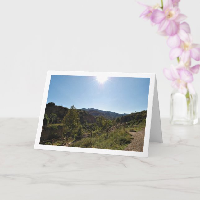 Tarjeta Amanecer en Ruta del Agua, Chelva, Valencia, Españ (Orquídea)