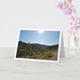 Tarjeta Amanecer en Ruta del Agua, Chelva, Valencia, Españ