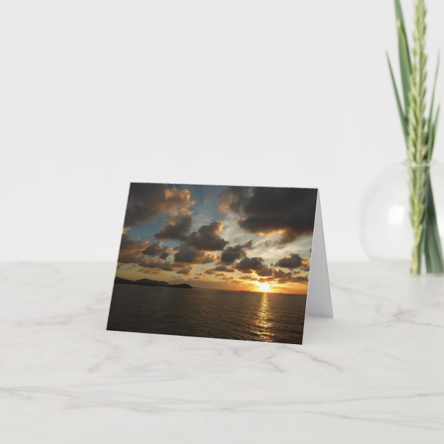 Tarjeta Amanecer en St. Thomas I Islas Vírgenes Estadounid (Anverso)