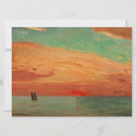 Tarjeta Amanecer sobre el Mar Oriental (arte asiático) (Ta