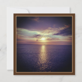 Tarjeta Amanecer sobre el océano - Cruzando Europa