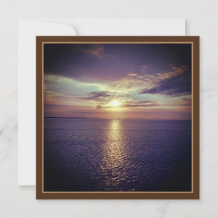 Tarjeta Amanecer sobre el océano - Cruzando Europa