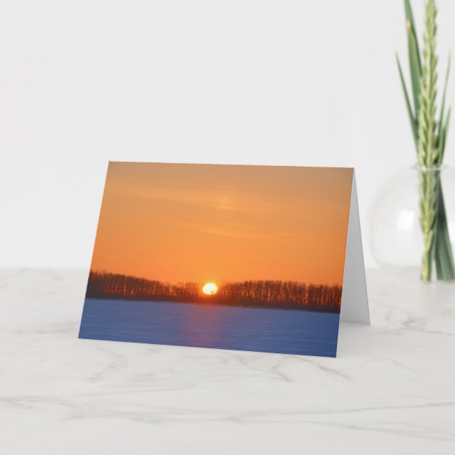 Tarjeta Amanecer sobre la pradera | Manitoba, Canadá (Anverso)
