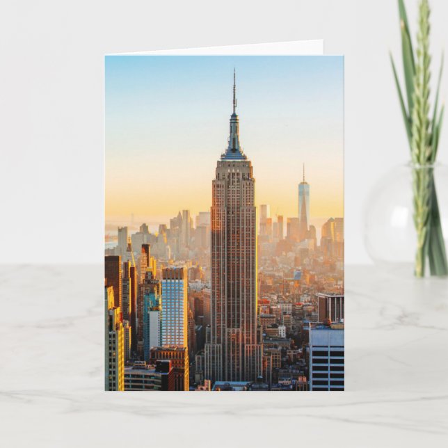 Tarjeta Amanecer sobre Nueva York (Anverso)