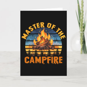 Tarjeta Amaño Del Fuego De Campamento Hombres Mujeres Camp