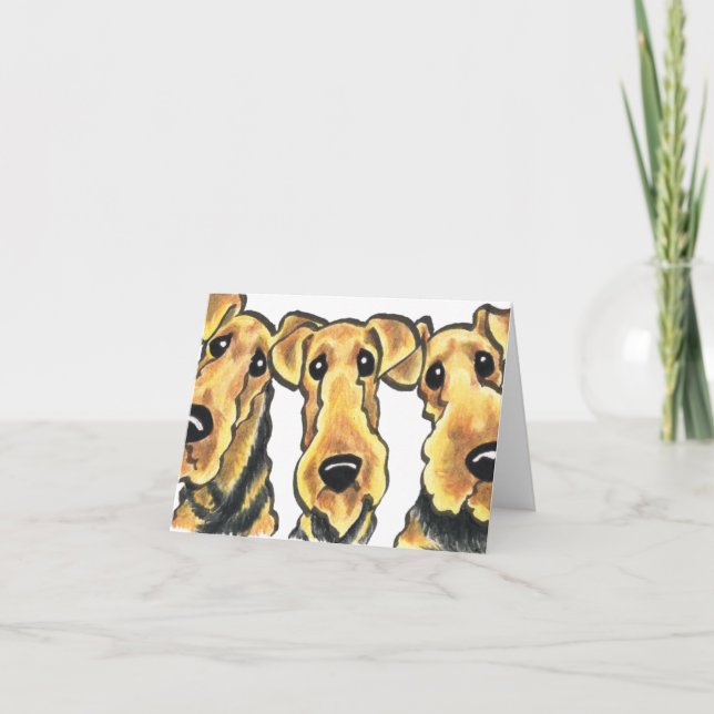 Tarjeta Amante de Airedale Terrier (Anverso)