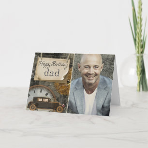 Tarjeta Amante de Autos Clásicos   Feliz Cumpleaños Papá F