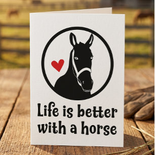 Tarjeta Amante de Caballos Vaquera Occidental Pensando en