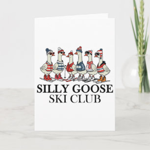 Tarjeta Amante de esquí, Silly Goose Ski Club, Una bandada