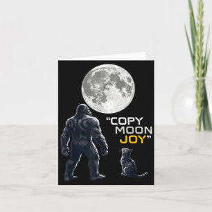 Tarjeta Amante de gatos Bigfoot Copia Luna Alegría Críptid
