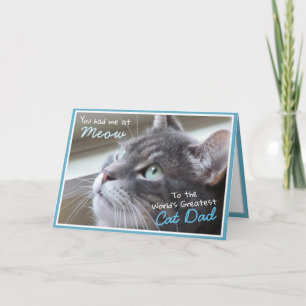 Tarjeta Amante de Gatos Día del Padre Papá Gato