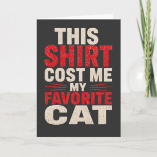 Tarjeta Amante de Gatos Divertido Esto Me Costó Mi Gato Pa