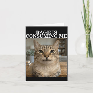 Tarjeta Amante de gatos divertidos meme de gato tonto mira