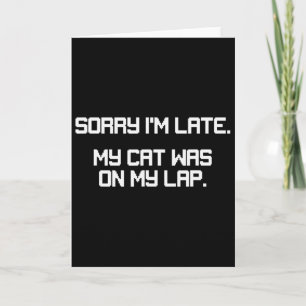 Tarjeta Amante de gatos gamer divertido lo siento llego ta